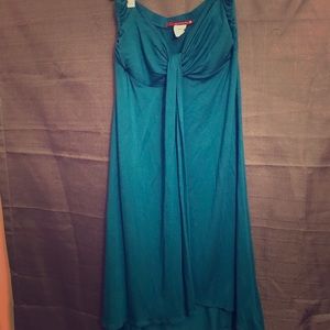 Teal Strapless Dress
